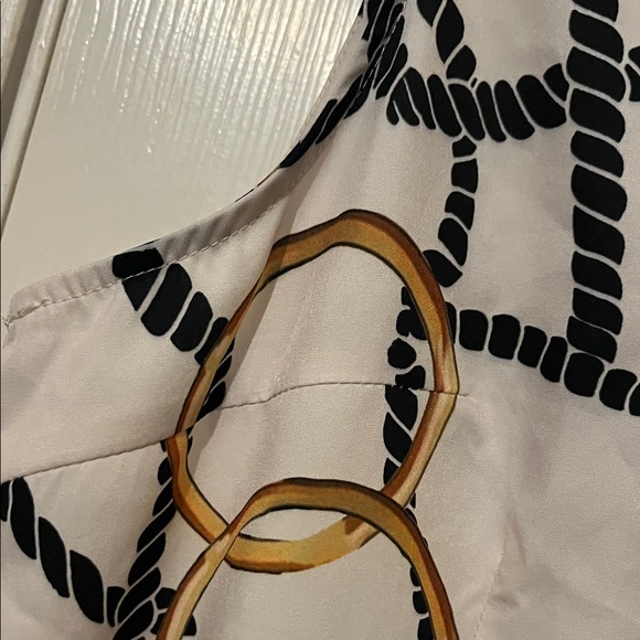 Chic Black and Gold Patterned Midi Dress - Picture 3 of 3